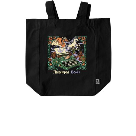 Archetyped Books, a Black Recycled Cotton Tote Bag