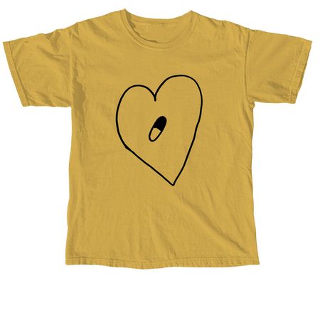 BIG LOVE = STRONG MEDICINE, a Mustard Comfort Colors Unisex Tee