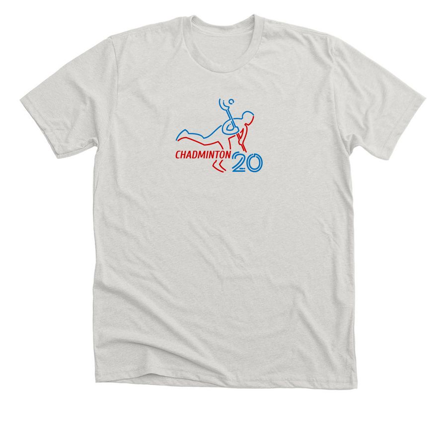 Chadminton 20, a Heather Cement Premium Unisex Tee