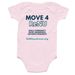 Move4ReNU 2026: ReNU Warrior, a Ballerina Infant Onesie (back-view)