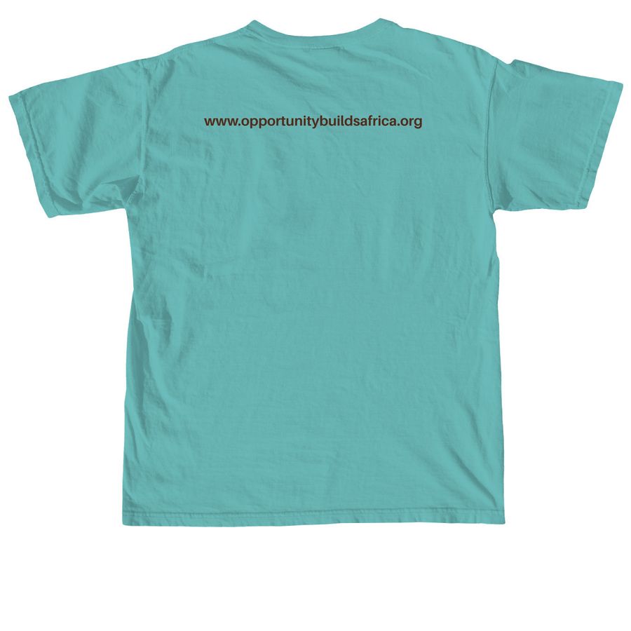 Proud Sponsor, a Seafoam Comfort Colors Unisex Tee (back-view)