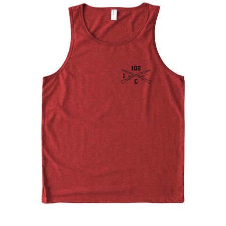C Co Unit Emblem, a Rise Up Red Allmade Eco Triblend Tank