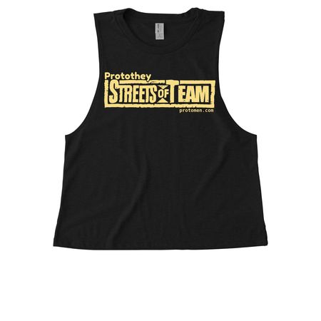 Streets of Team T-shirt or Tank Top, a Deep Black Allmade Eco Triblend Women?s Muscle Tank