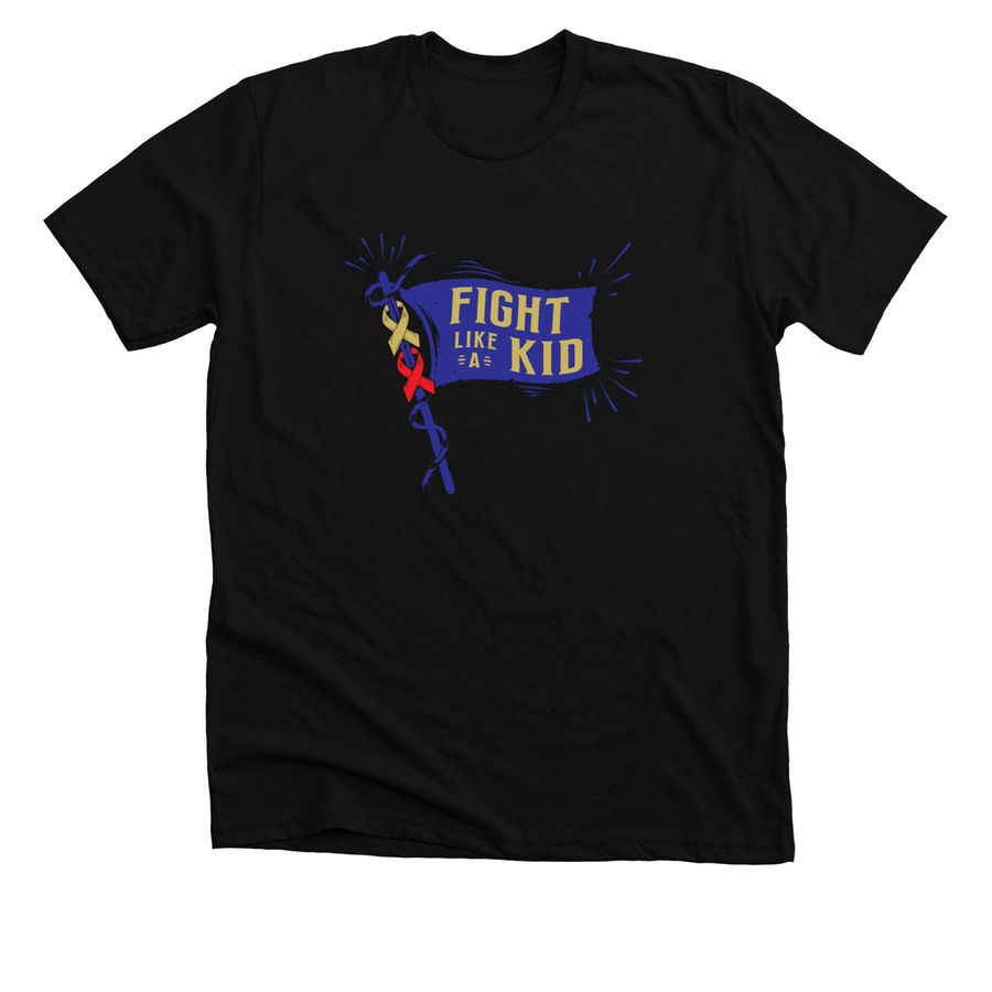 Fight Like a Kid, a Solid Black Blend Premium Unisex Tee