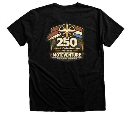 America?s 250th Compass Tee, a Black Heather Premium Unisex Tee (back-view)