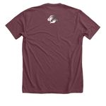 Logo T, a Heather Maroon Premium Unisex Tee (back-view)