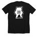 Fella Approved: The Truth Seeker Tee, a Solid Black Blend Premium Unisex Tee (back-view)
