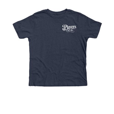 A Christmas Carol - Scrooge + Marley, a Heather Midnight Navy Premium Youth Tee (back-view)