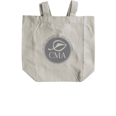 Peaceful Revolution&nbsp;, a Natural Recycled Cotton Tote Bag (back-view)