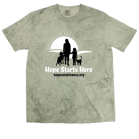 Hope Starts Here, a Fern Comfort Colors Colorblast Tee