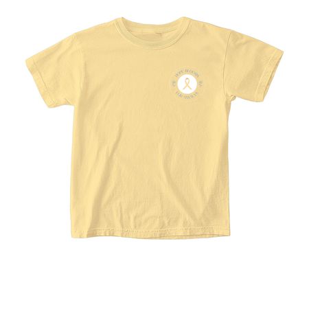 Hope Blooms for Annalyn-YellowChildhoodCancer, a Butter Comfort Colors Youth Tee