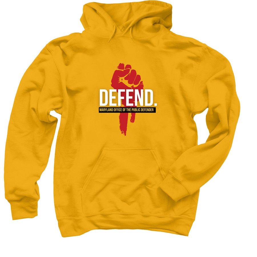 DEFEND - Peer Recovery, a Gold Pullover Hoodie