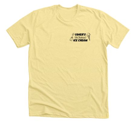 Coker's Old Fashioned Ice Cream, a Heather Yellow Gold Premium Unisex Tee