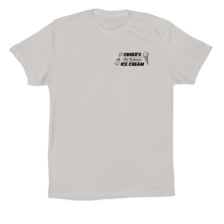 Coker's Old Fashioned Ice Cream, a Solid Athletic Grey Premium Cotton Tee