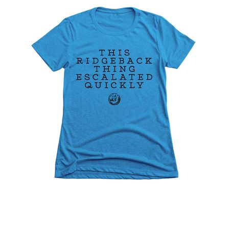 Ridgeback thing, a Turquoise Women's Slim Fit Tee