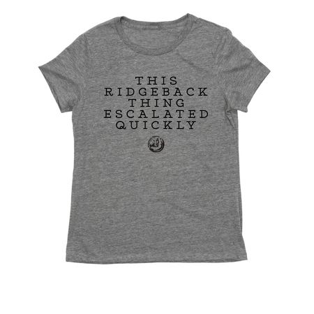 Ridgeback thing, a Aluminum Grey Allmade Eco Triblend Women?s Tee