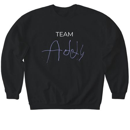 Team Addy&nbsp;, a Black Softstyle Crewneck Sweatshirt