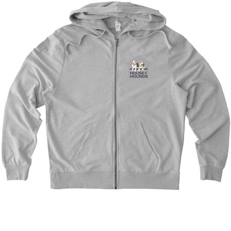 Treat Dealer, a Granite Grey Heather Allmade Organic French Terry Zip Up Hoodie