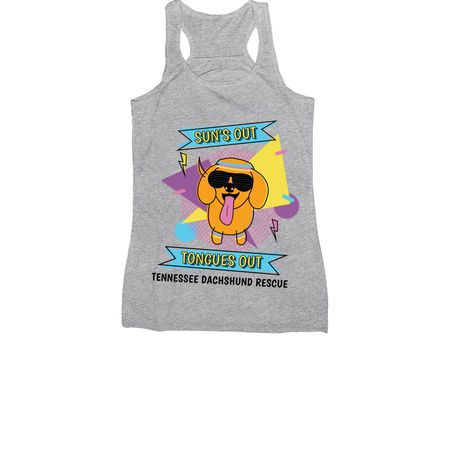 Sun?s out tongues out retro reboot&nbsp;, a Athletic Heather Women's Racerback