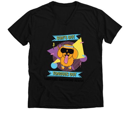 Sun?s out tongues out retro reboot&nbsp;, a Solid Black Blend Premium V-Neck Tee