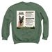 Bark & Branch Orchard, a Military Green Crewneck Sweatshirt (back-view)