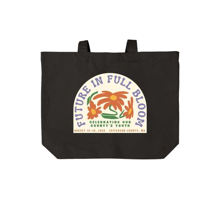 2026 Jefferson County Fair, a Deep Black Cotton Canvas Tote Bag