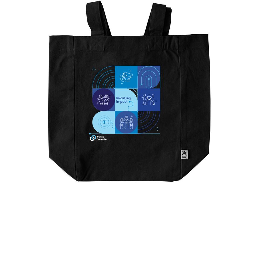 Foundation Tote Bag, a Black Recycled Cotton Tote Bag