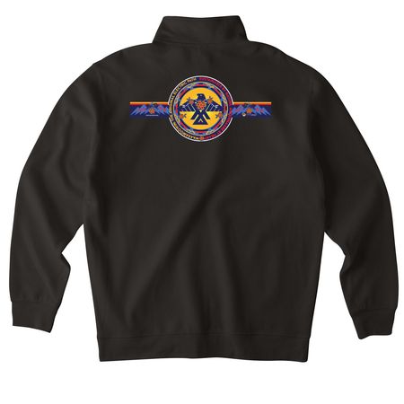 Waasamoowin: The Original Electric Path, a Black Midweight Quarter Zip Pullover