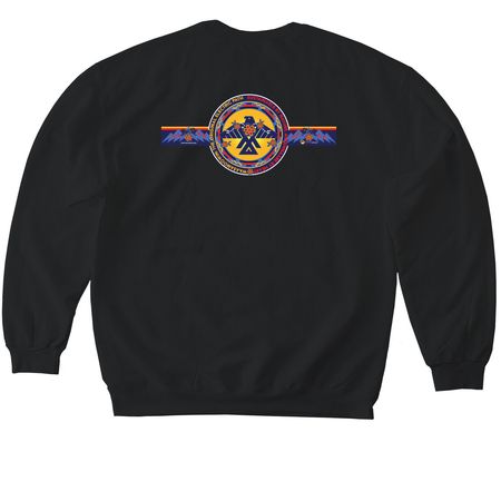 Waasamoowin: The Original Electric Path, a Black Softstyle Crewneck Sweatshirt