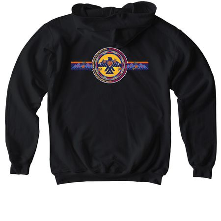 Waasamoowin: The Original Electric Path, a Black Softstyle Youth Pullover Hoodie