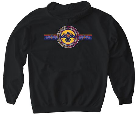 Waasamoowin: The Original Electric Path, a Black Gildan Softstyle Pullover Hoodie
