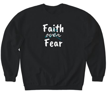 Faith, a Black Softstyle Crewneck Sweatshirt