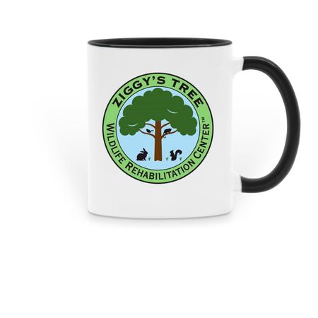 Educate, Rehabilitate, Release ZT Bird Mug, a Black Two-Tone Ceramic Mug