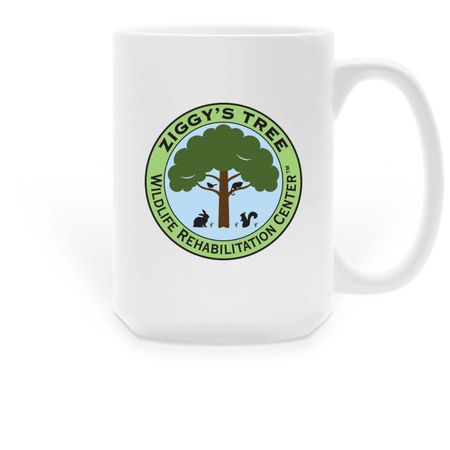 Educate, Rehabilitate, Release ZT Bird Mug, a White Large Coffee Mug