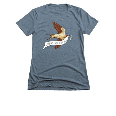 Liberation for All, a Indigo Women's Slim Fit Tee