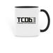 Trading Card Database Coffee Mug, a Black Two-Tone Ceramic Mug