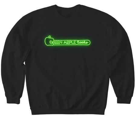 Green Apple Books & Music, a Black Softstyle Crewneck Sweatshirt