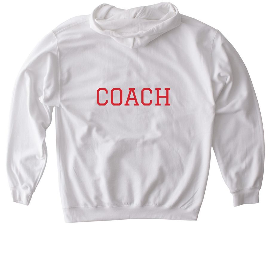 Coaches Love Our Crimson Bears, a White Gildan Softstyle Pullover Hoodie