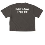 Teaching Kids About Jesus, a Pepper Comfort Colors Boxy Tee (back-view)