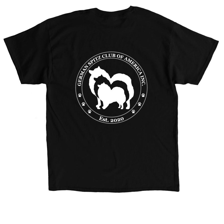 Front and Back Tees, a Black Classic Unisex Tee (back-view)