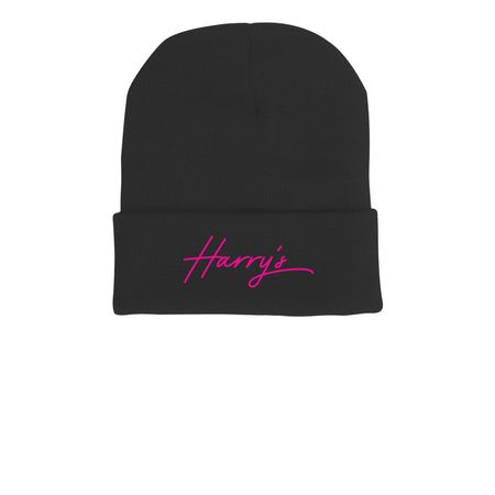 Harry's Beanie, a Black Printed Cuffed Beanie