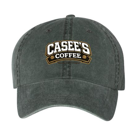 Casee's Coffee Ball Cap, a Forest Printed Pigment Dye Baseball Cap