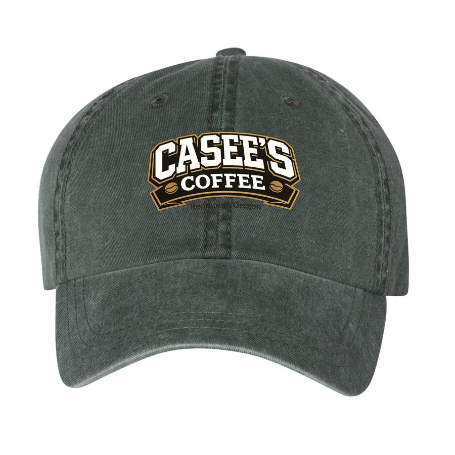 Casee's Coffee Ball Cap, a Forest Printed Pigment Dye Baseball Cap