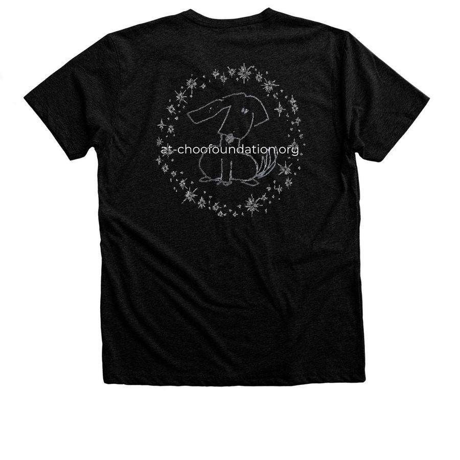 Scribble Dog, a Black Heather Premium Unisex Tee (back-view)