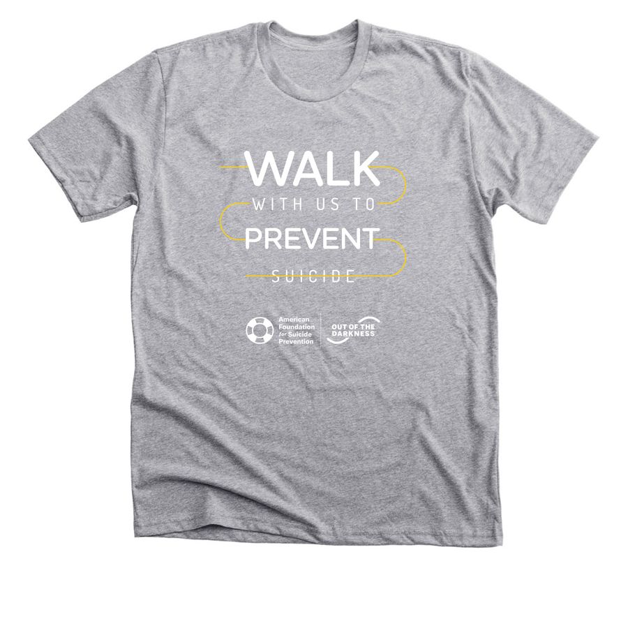 AFSP Out of the Darkness, a Athletic Heather Premium Unisex Tee