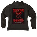 TCFU Zip Up Hoodies, a Deep Black Allmade Women?s Organic CVC Zip-Up Hoodie (back-view)