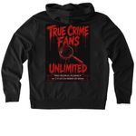 TCFU Zip Up Hoodies, a Deep Black Allmade Organic French Terry Zip Up Hoodie (back-view)