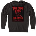 TCFU Zip Up Hoodies, a Black Heavyweight Zip Up Hoodie (back-view)
