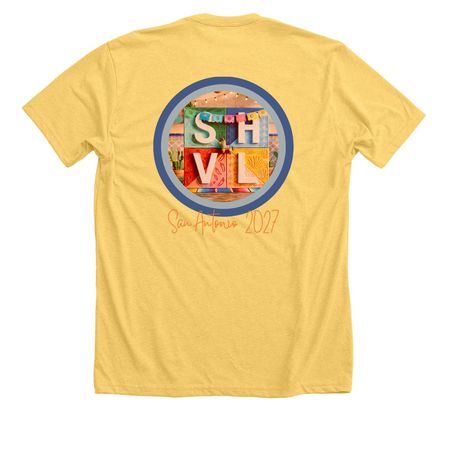 San Antonio 2, a Heather Yellow Gold Premium Unisex Tee (back-view)