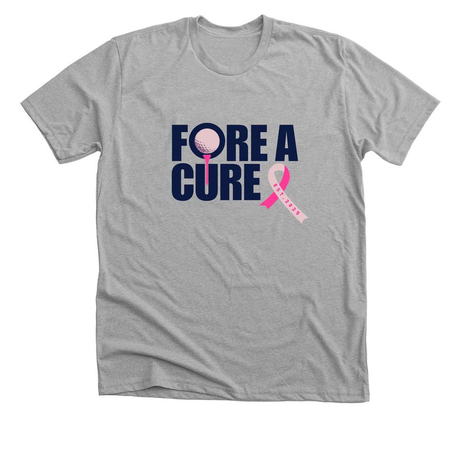 Fore A Cure, a Athletic Heather Premium Unisex Tee